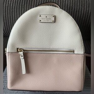 Kate Spade Sammi Grove Street Leather Backpack Carry Bag Rose Cement Rg $299